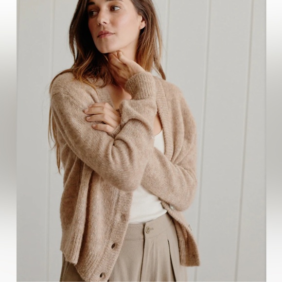 Jenni Kayne Sweaters - Jenni Kayne Boyfriend Cardigan in Almond